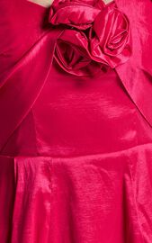 Amberle Mini Dress - Strappy Rosette Detail Bodice Dress in Raspberry | Showpo USA