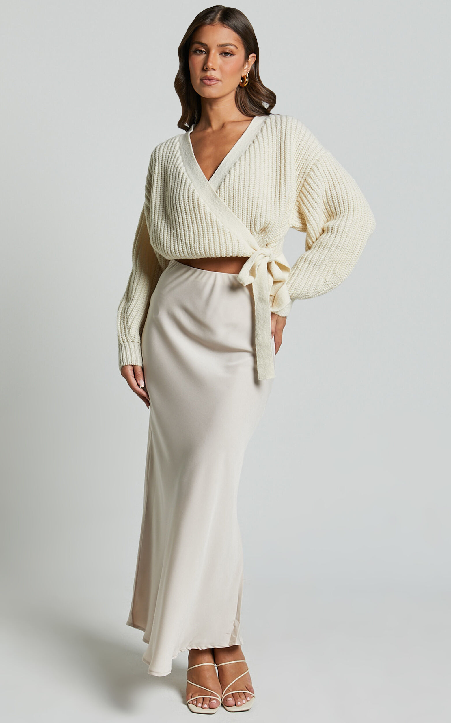 Ivory wrap cardigan cheap