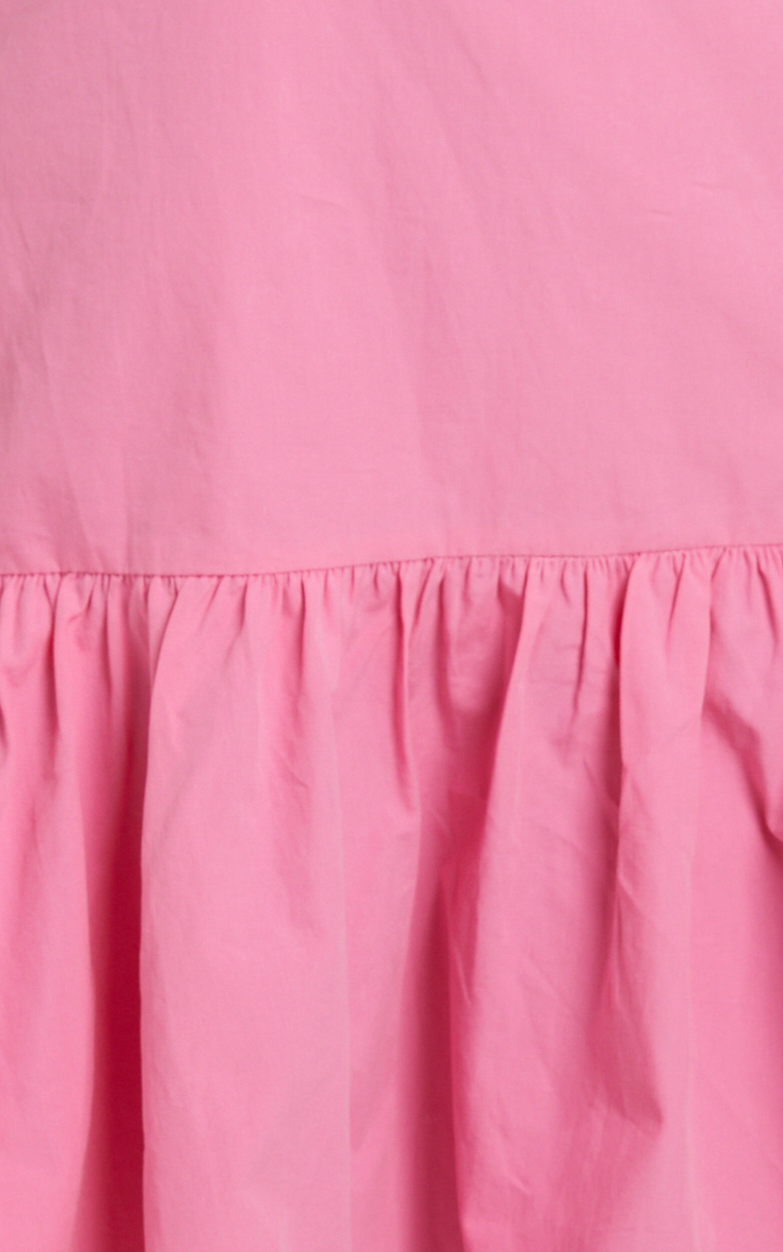 Brighton Puff Sleeve Ruffle Mini Dress in Bright Pink | Showpo USA