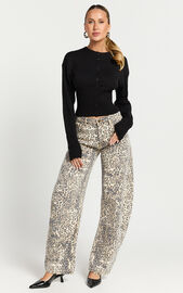 Lioness - Horseshoe Jean in Leopard Fade | Showpo USA