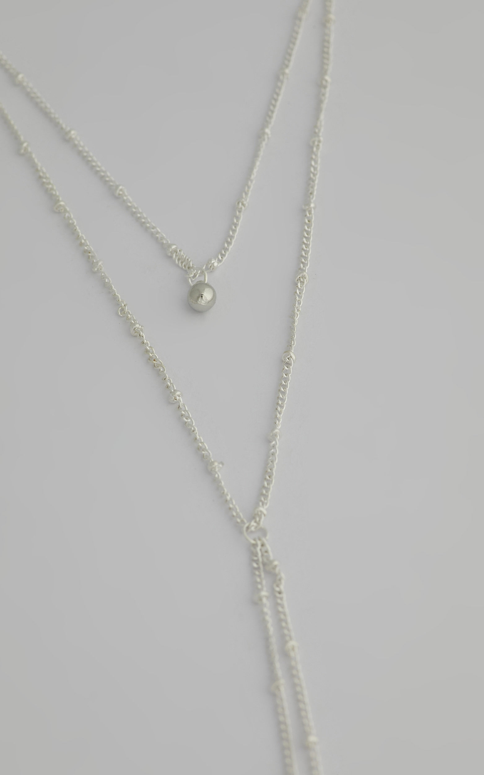 Estella Drop Necklace in Silver, SLV2