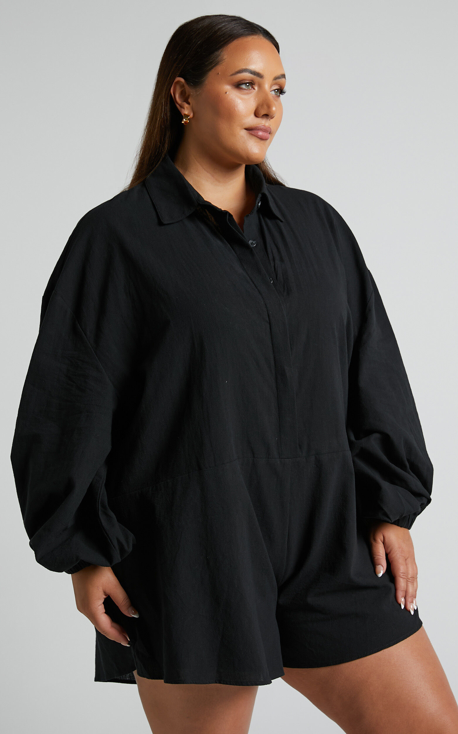 Black shirt playsuit 2025