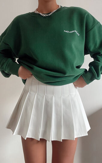 Cailin Pleated Skirt in White