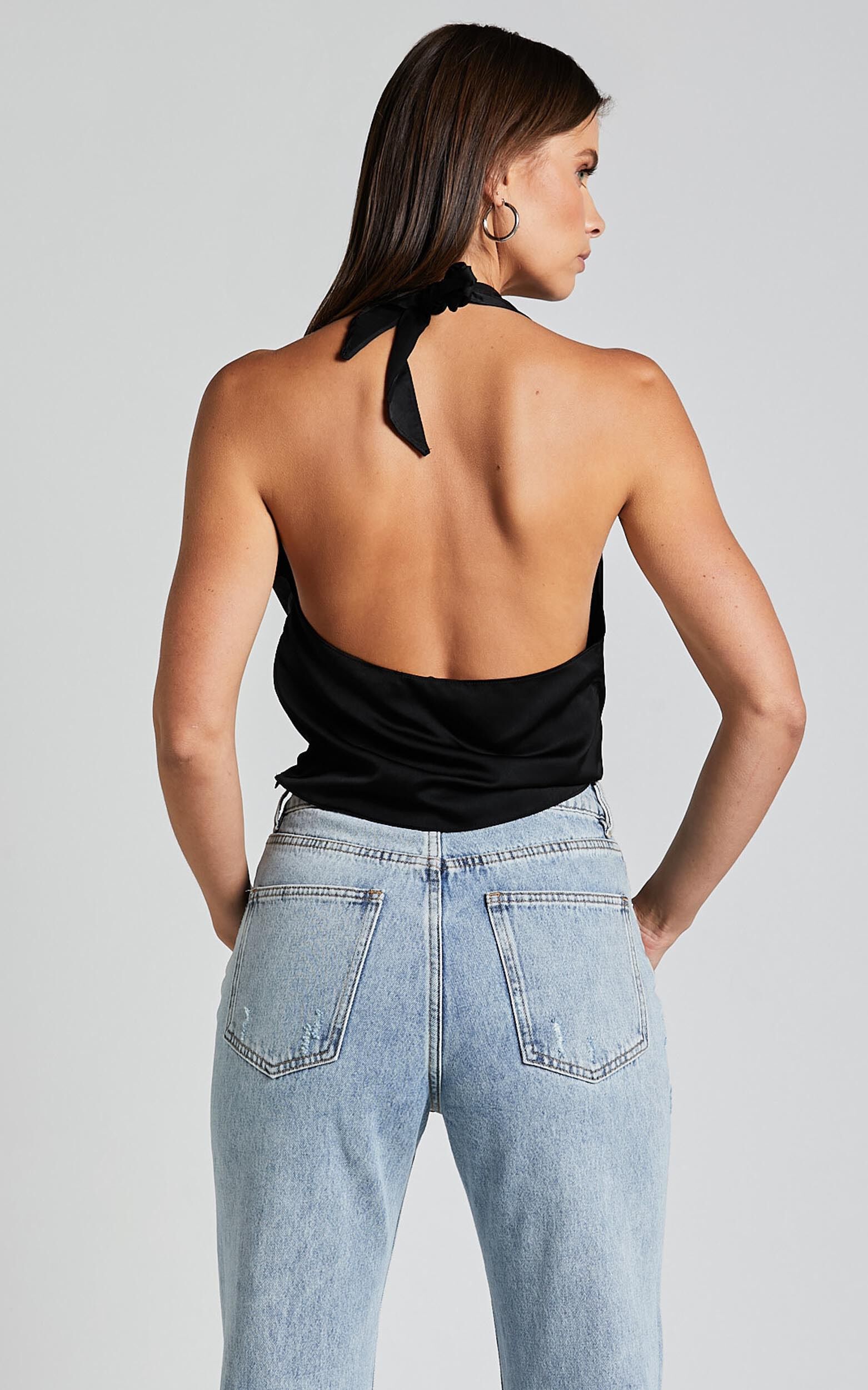 Halter neck deals backless top