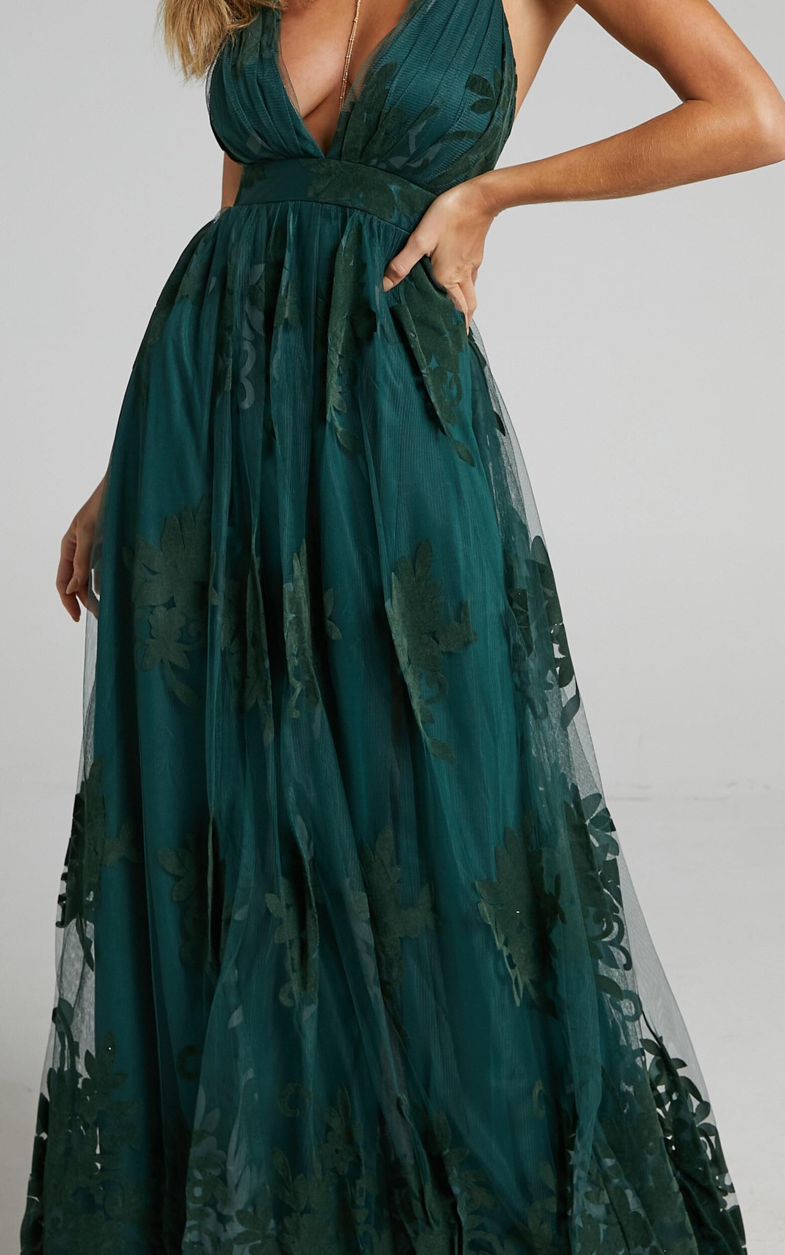 Promenade maxi dress in emerald store