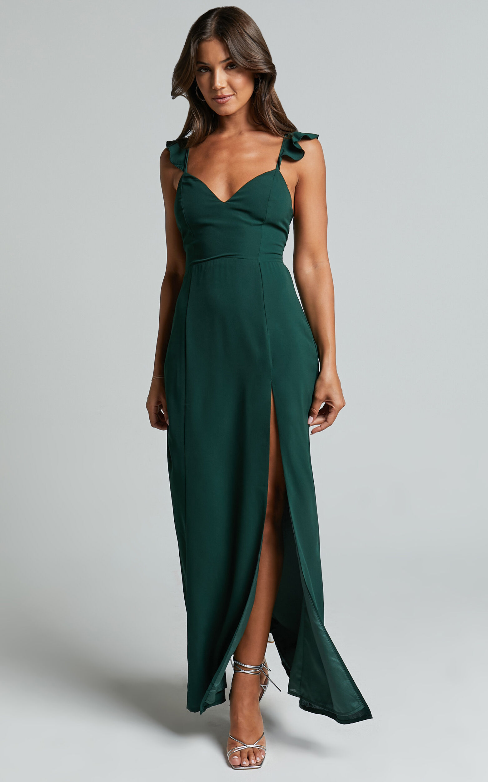 Lindsay double ruffle formal dress shop