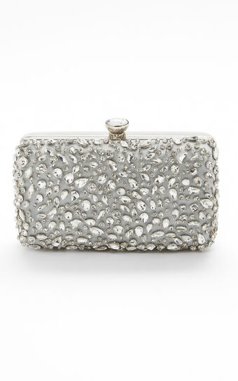 Never Ending Love Clutch in Silver