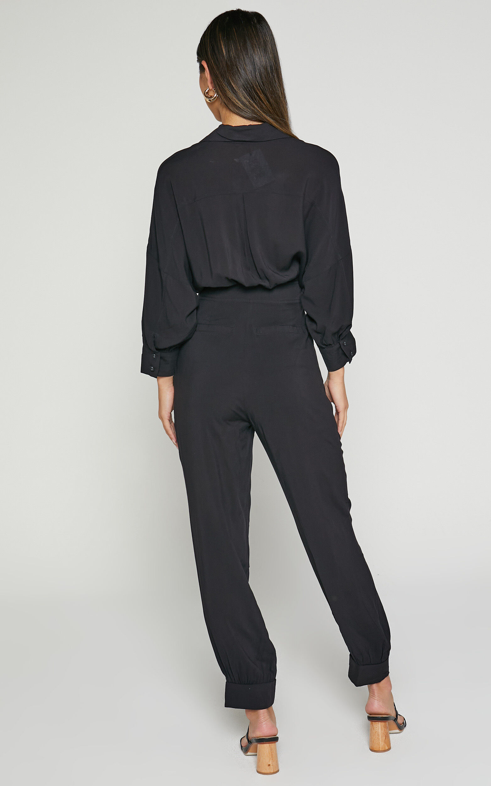 3 quarter sleeve jumpsuit discount