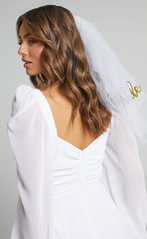 Bride to Be Veil in White