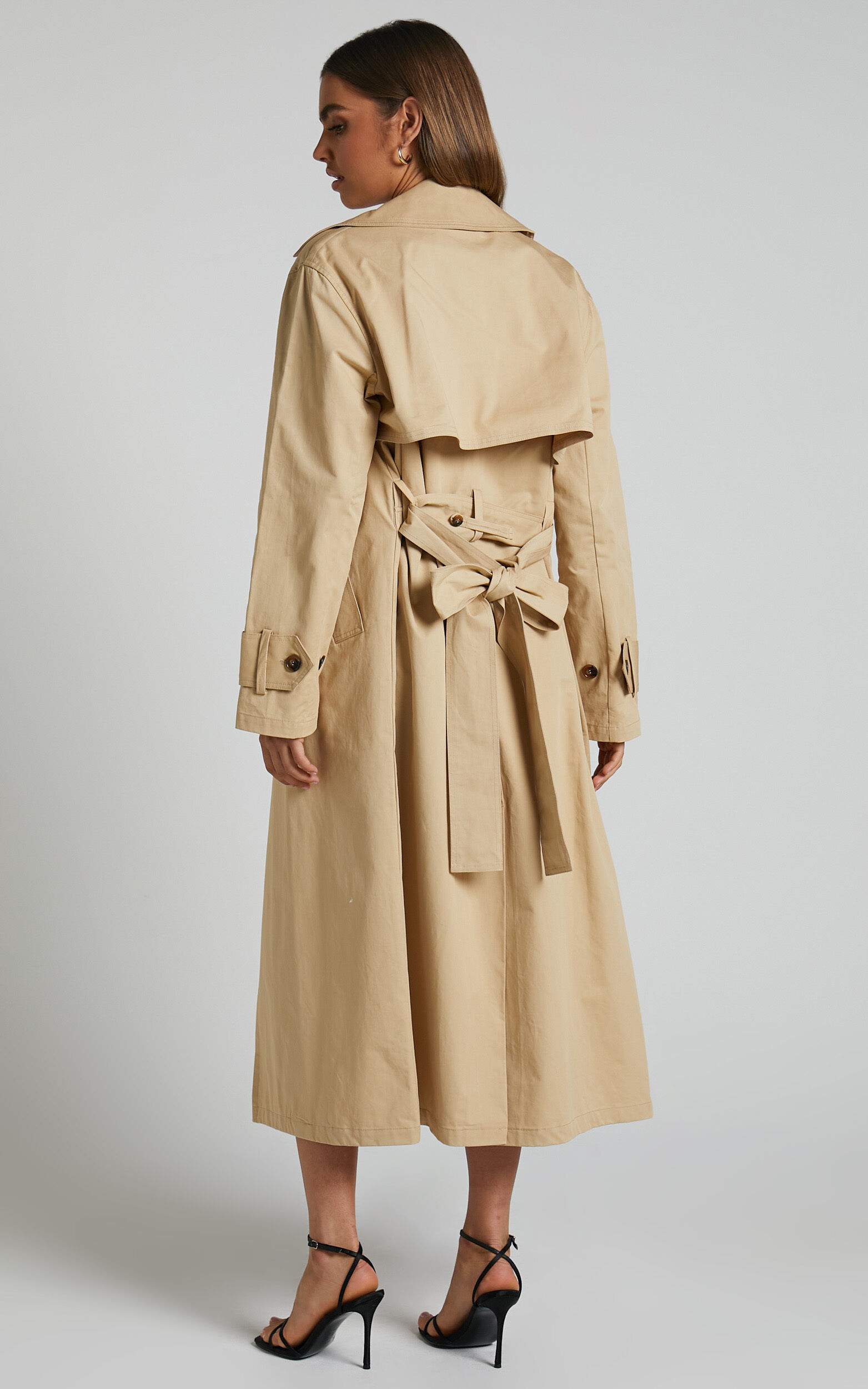 Long camel 2024 trench coat