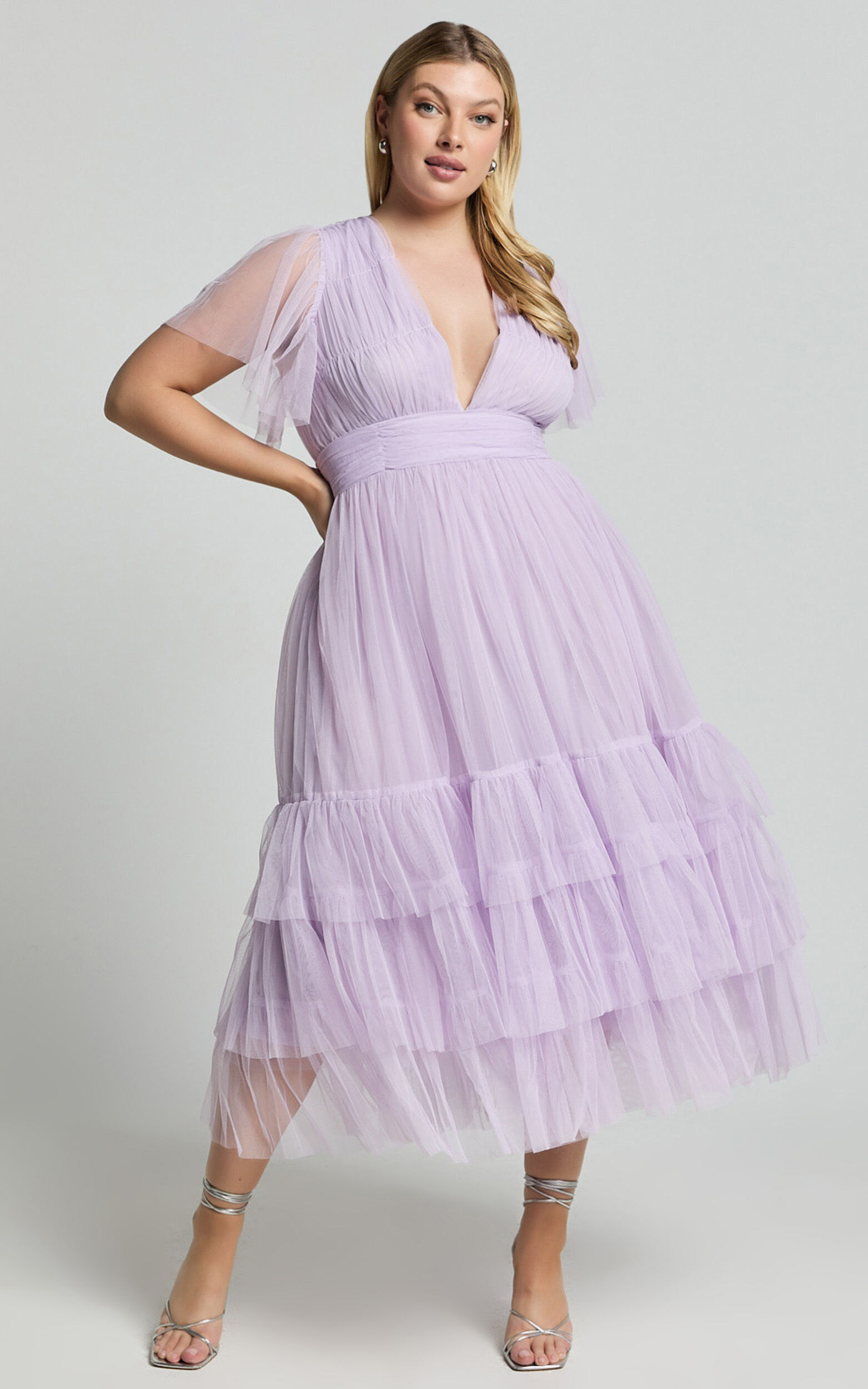 Lilac floaty dress clearance