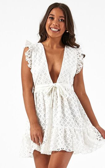 Only Lovers Left Dress In White Lace 