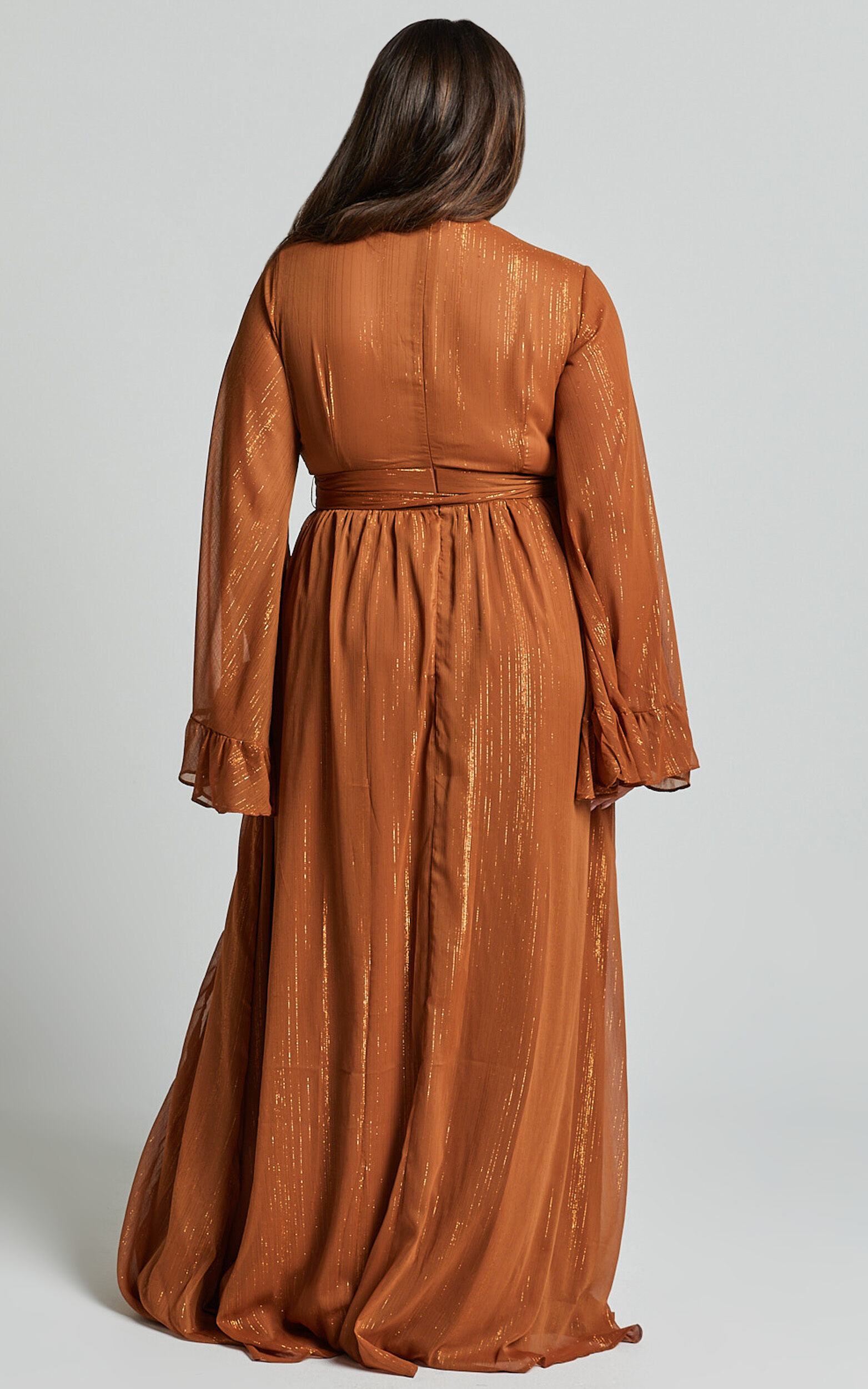 Dangerous Woman Maxi Dress - Plunge Thigh Split Dress in