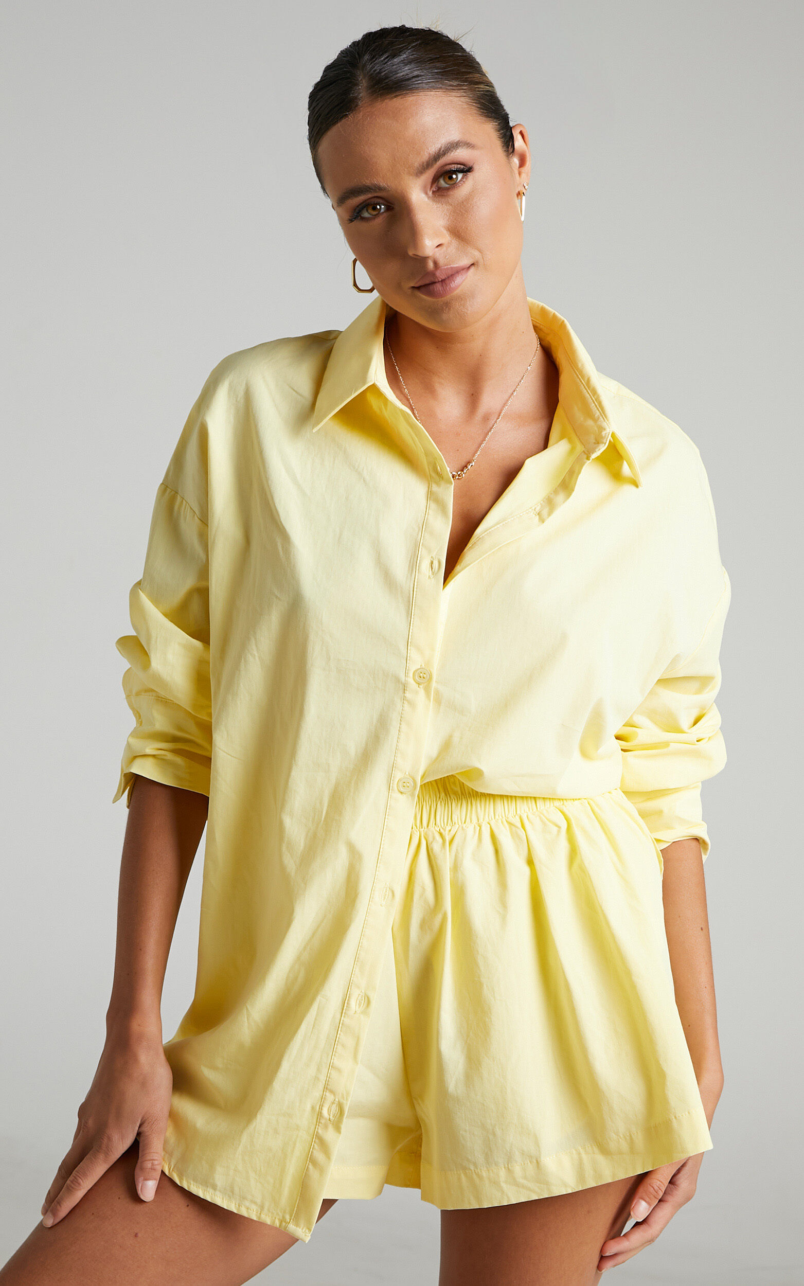 Terah Shirt - Button Up Shirt in Butter Yellow - 04, YEL1
