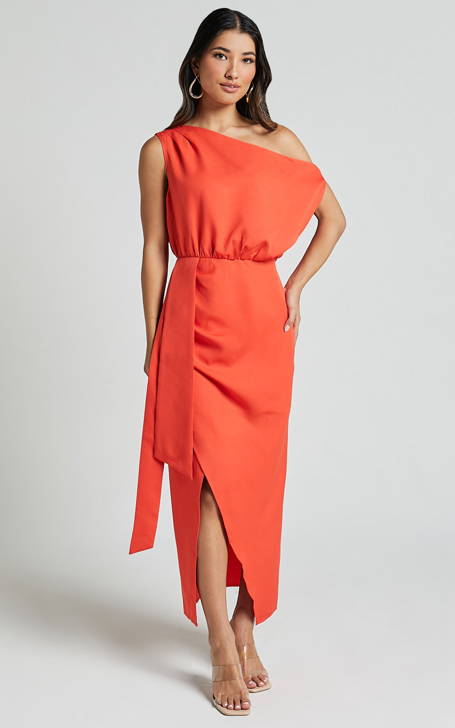 新しいエルメス Zuri Midi USA Showpo | Orange in Dress Wrap Shoulder One - Dress ワンピース