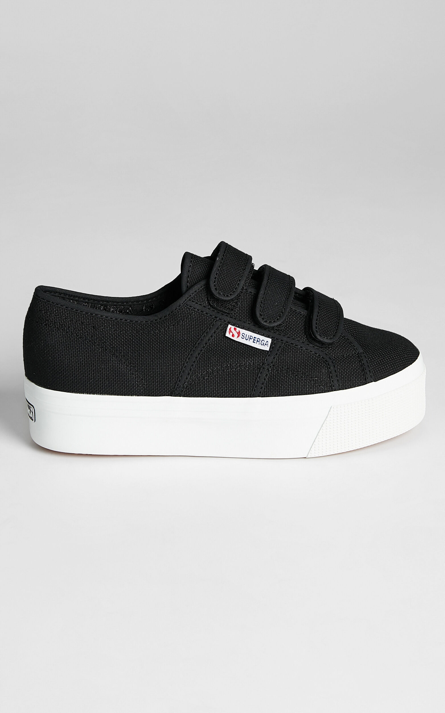Superga 2790 Straps Sneakers in F83 Black Showpo