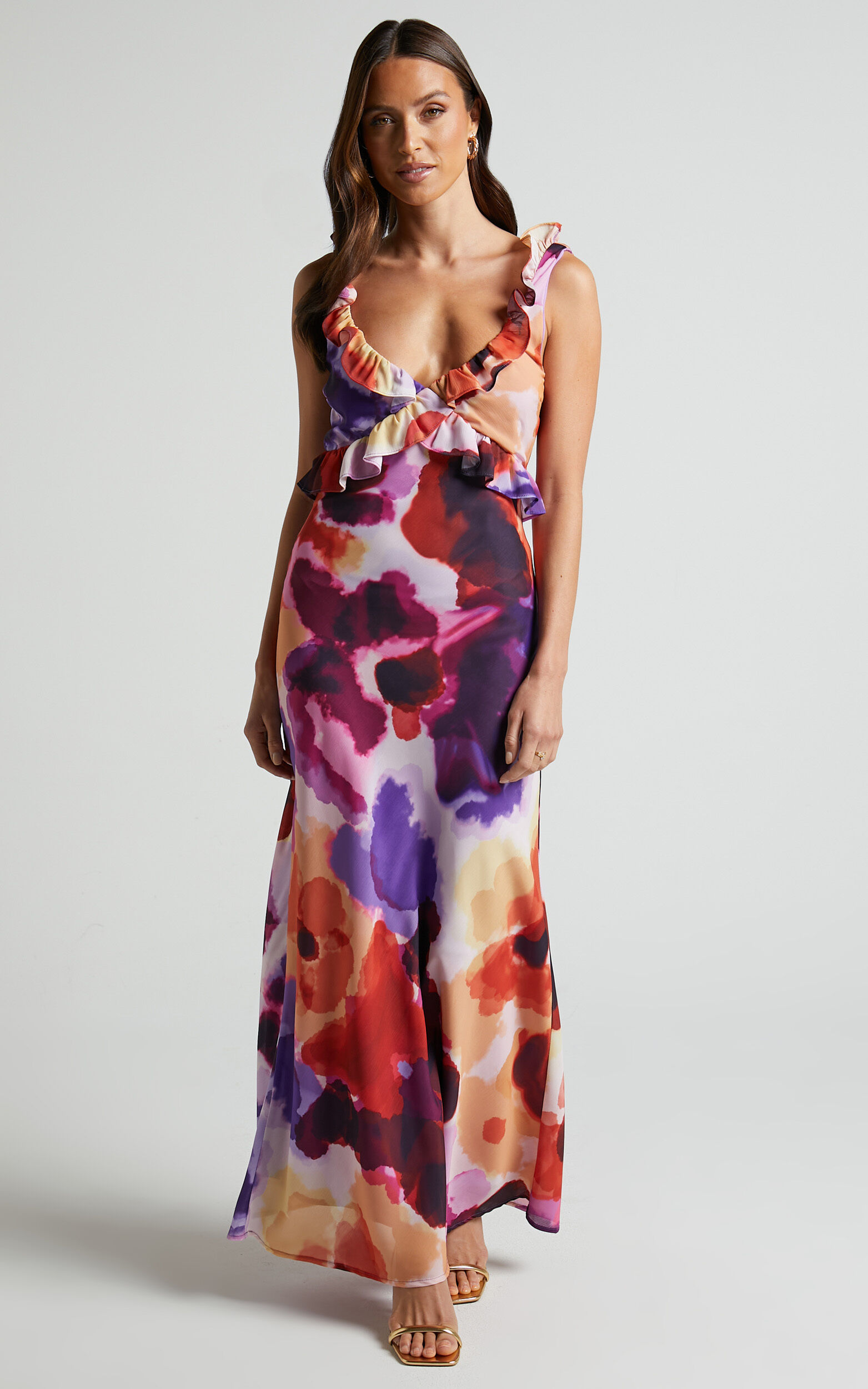 Watercolour outlet maxi dress
