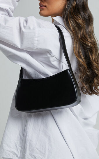 Lewisham Bag - PU Shoulder Bag in Black No Brand