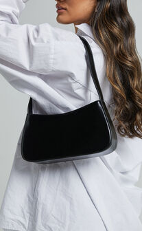 Lewisham Bag - PU Shoulder Bag in Black
