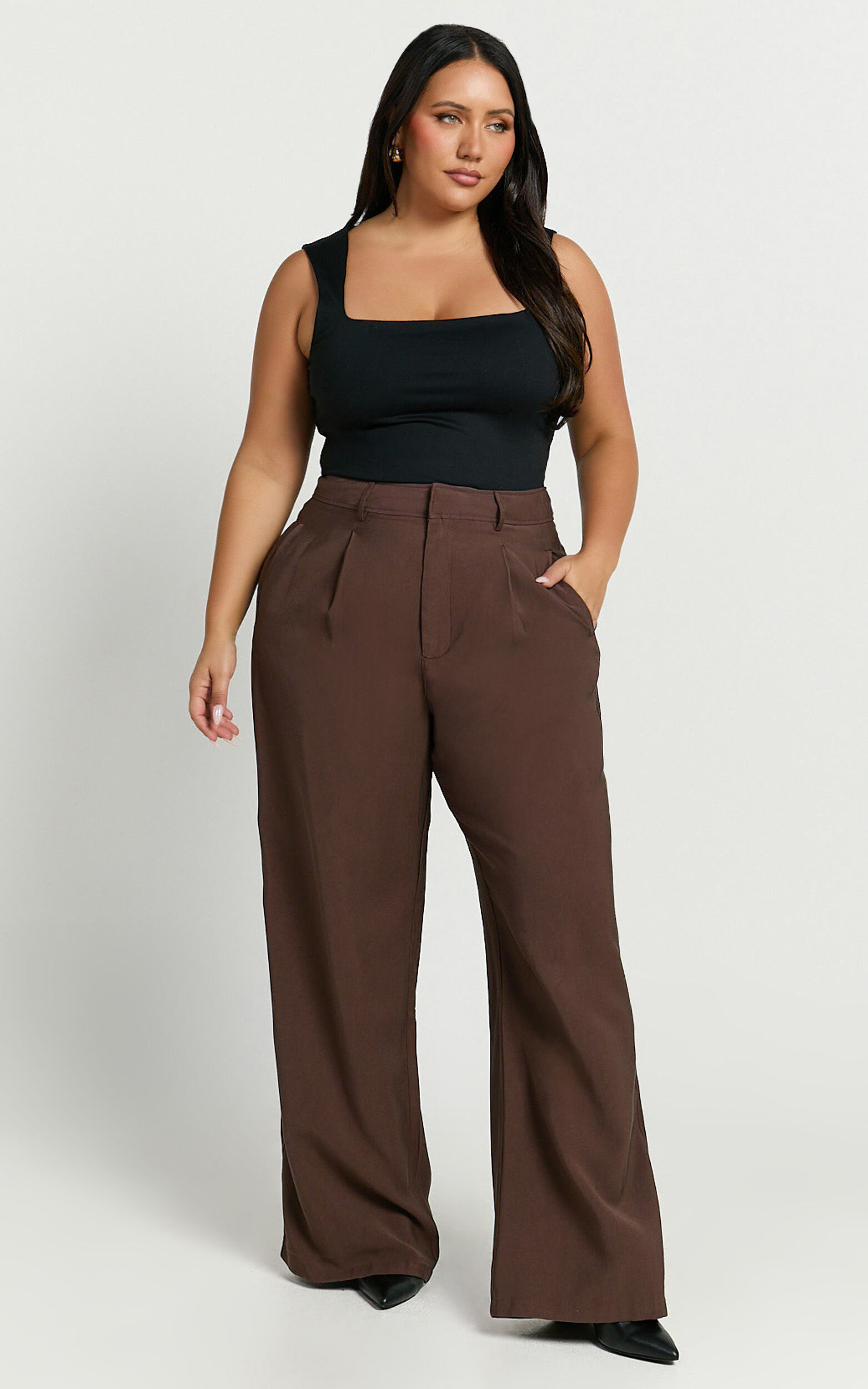 Augustus Pants - High Waisted Wide Leg Tailored Pants in