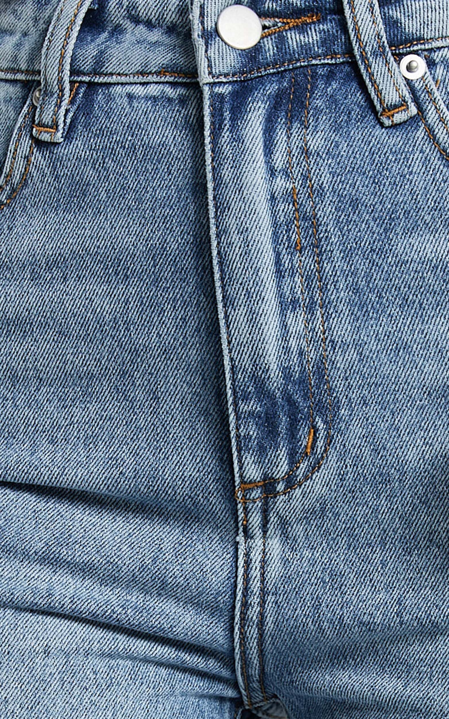 Billie Jeans - High Waisted Recycled Cotton Mom Denim Jeans in Mid Blue ...