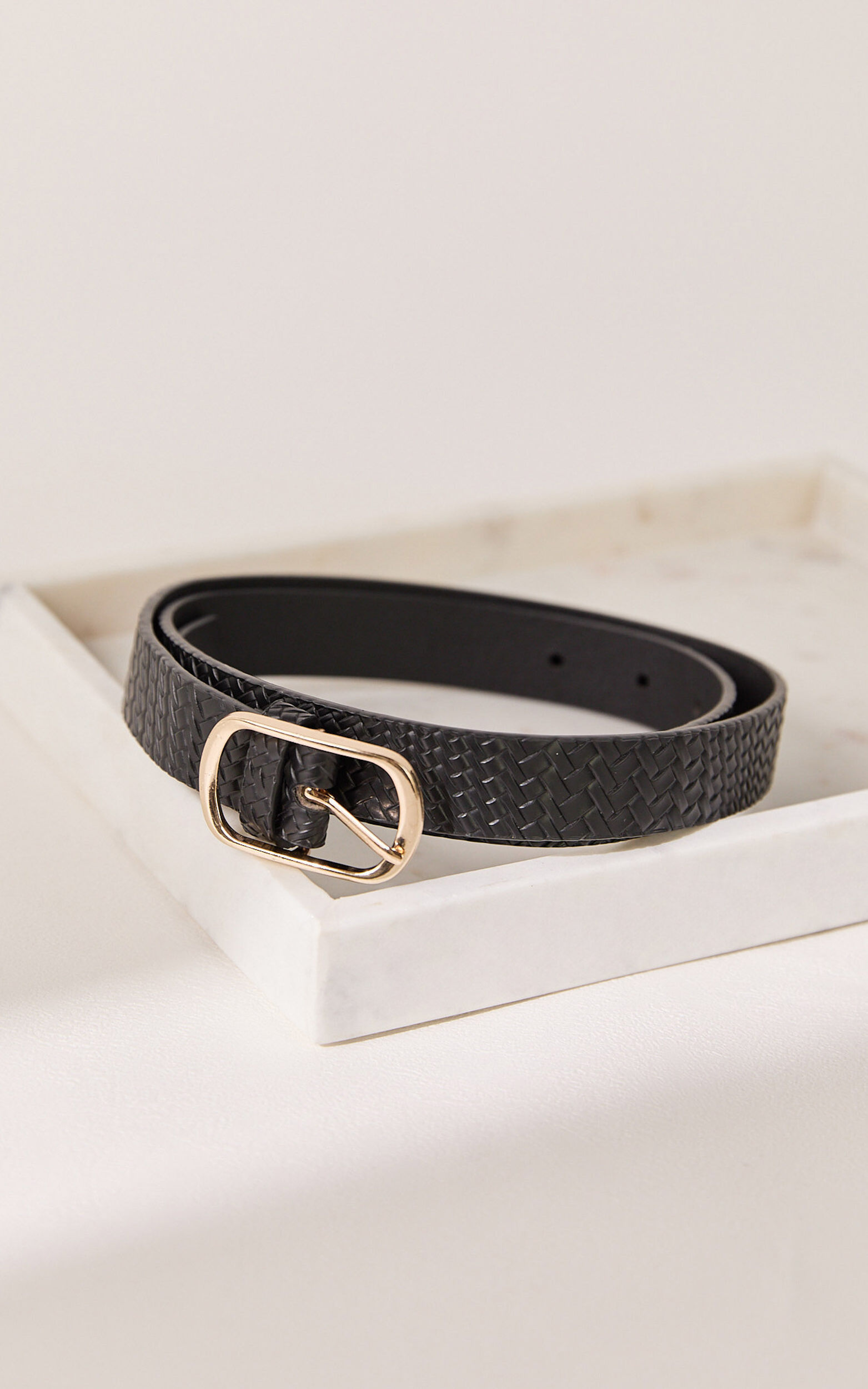 Tracey Woven Belt in Black - NoSize, BLK1