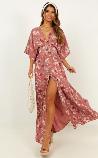 Sitting Pretty Dress in Rose Floral