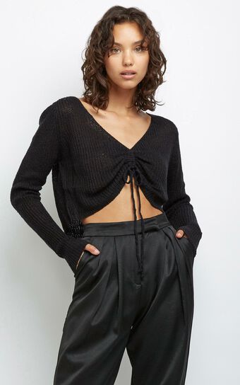 Anamarie Knit Top in Black