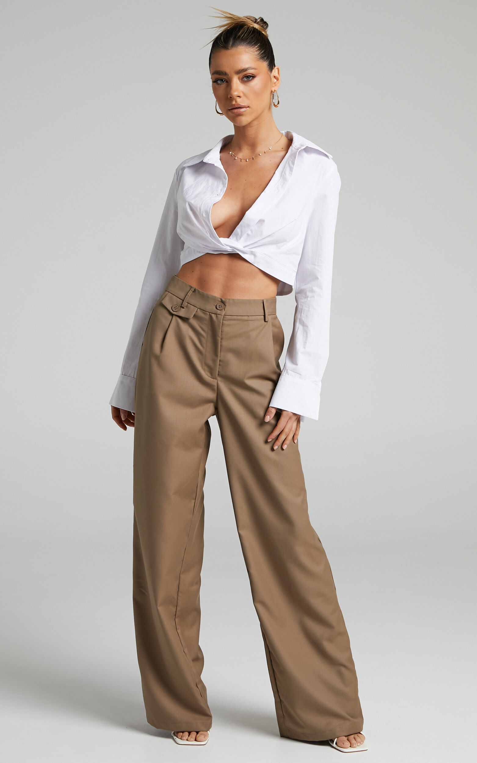 Lu Logo Wide Leg Active Pants: Loose Fit Flared Trousers For Women