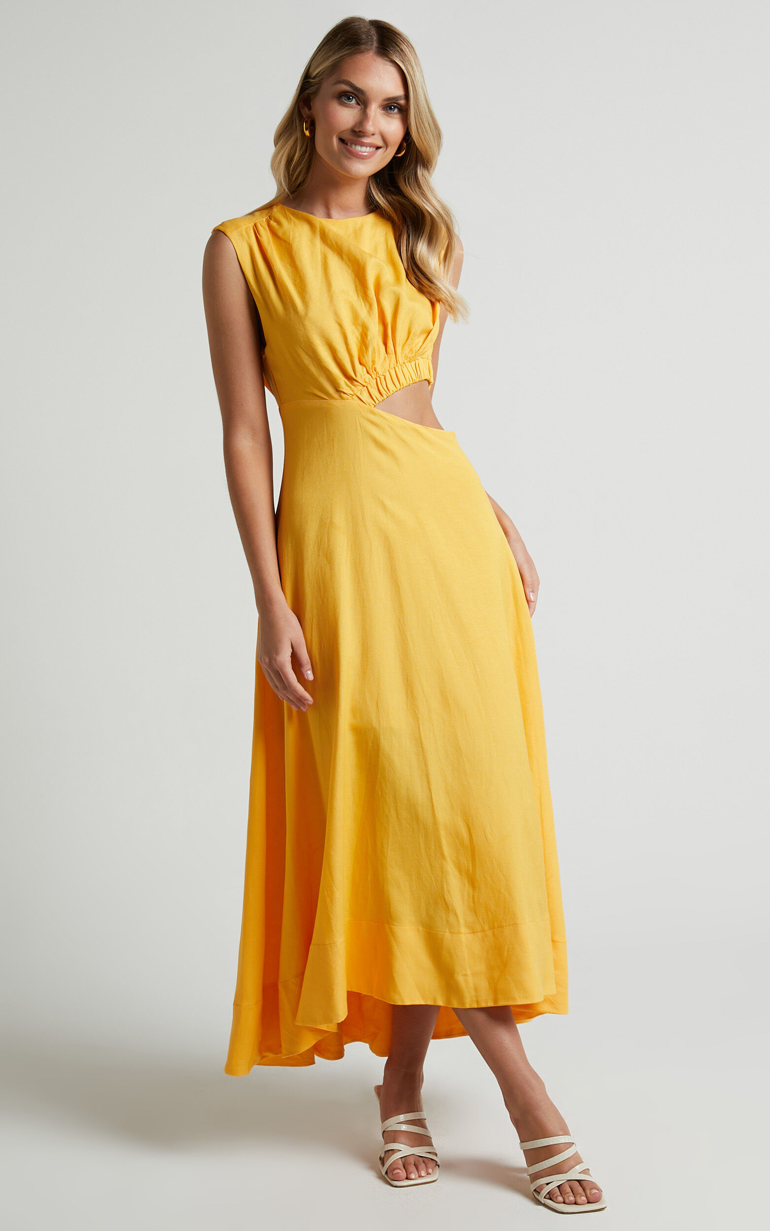 Mango mustard dress discount