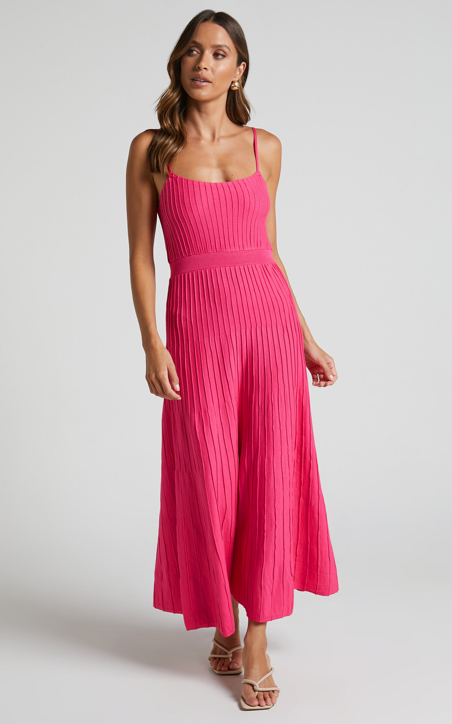 Dark pink store midi dress