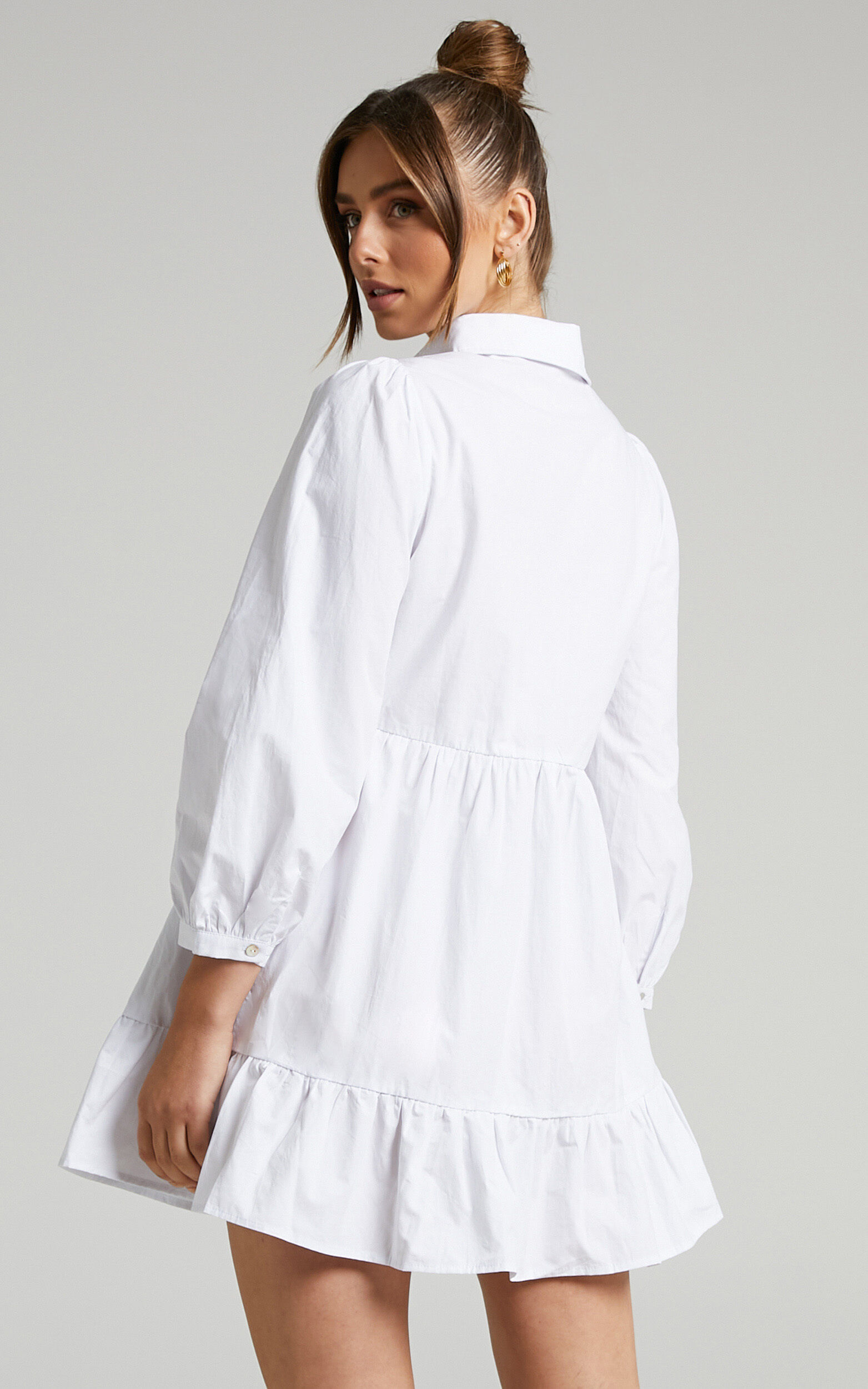 Frill sale shirt dress