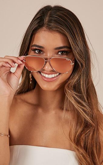 Quay - High Key Mini sunglasses in rose gold and copper