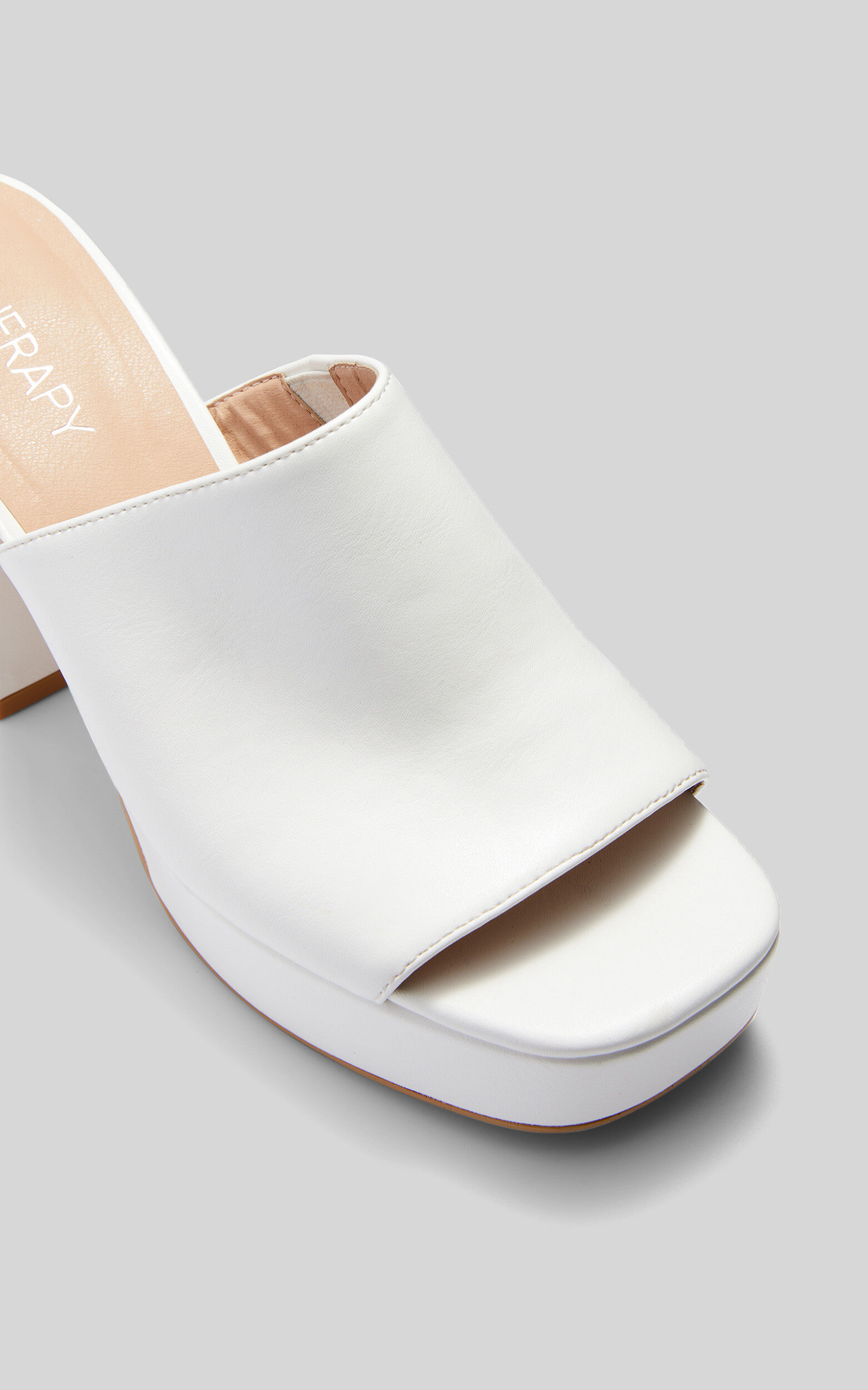 Therapy Arizona Heels in White Showpo