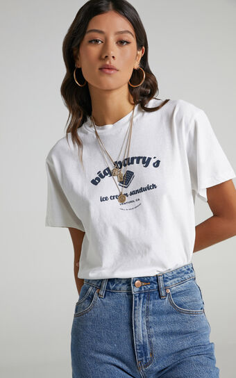 Rolla's - Big Barry Tomboy Tee in White