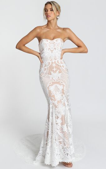 Lets Get Married Gown in White Lace