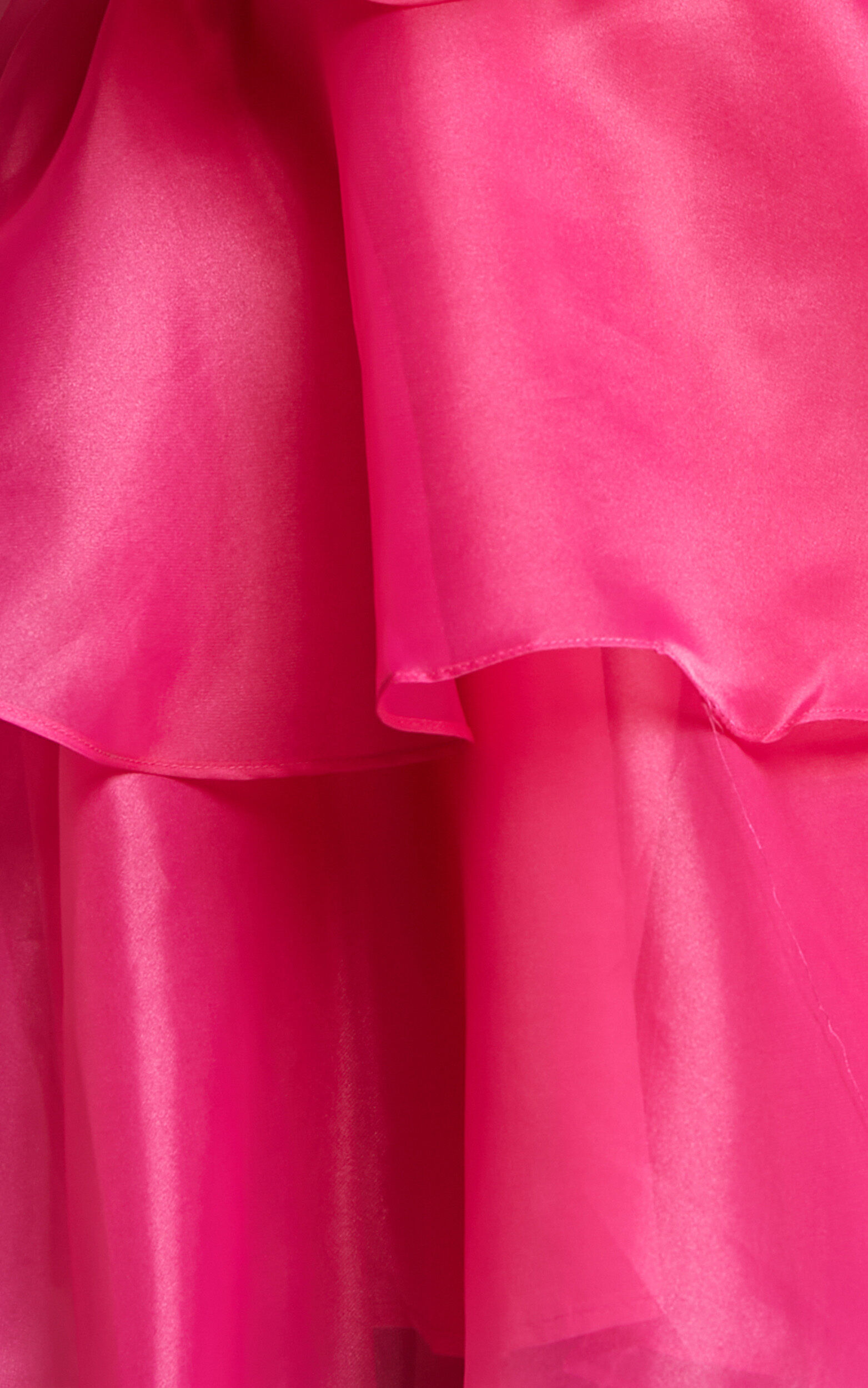 Ritta Mini Dress - Strapless Layered Dress in Hot Pink