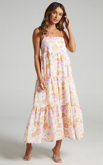 Charlie Holiday - Isabella Maxi Dress in Summertime Floral