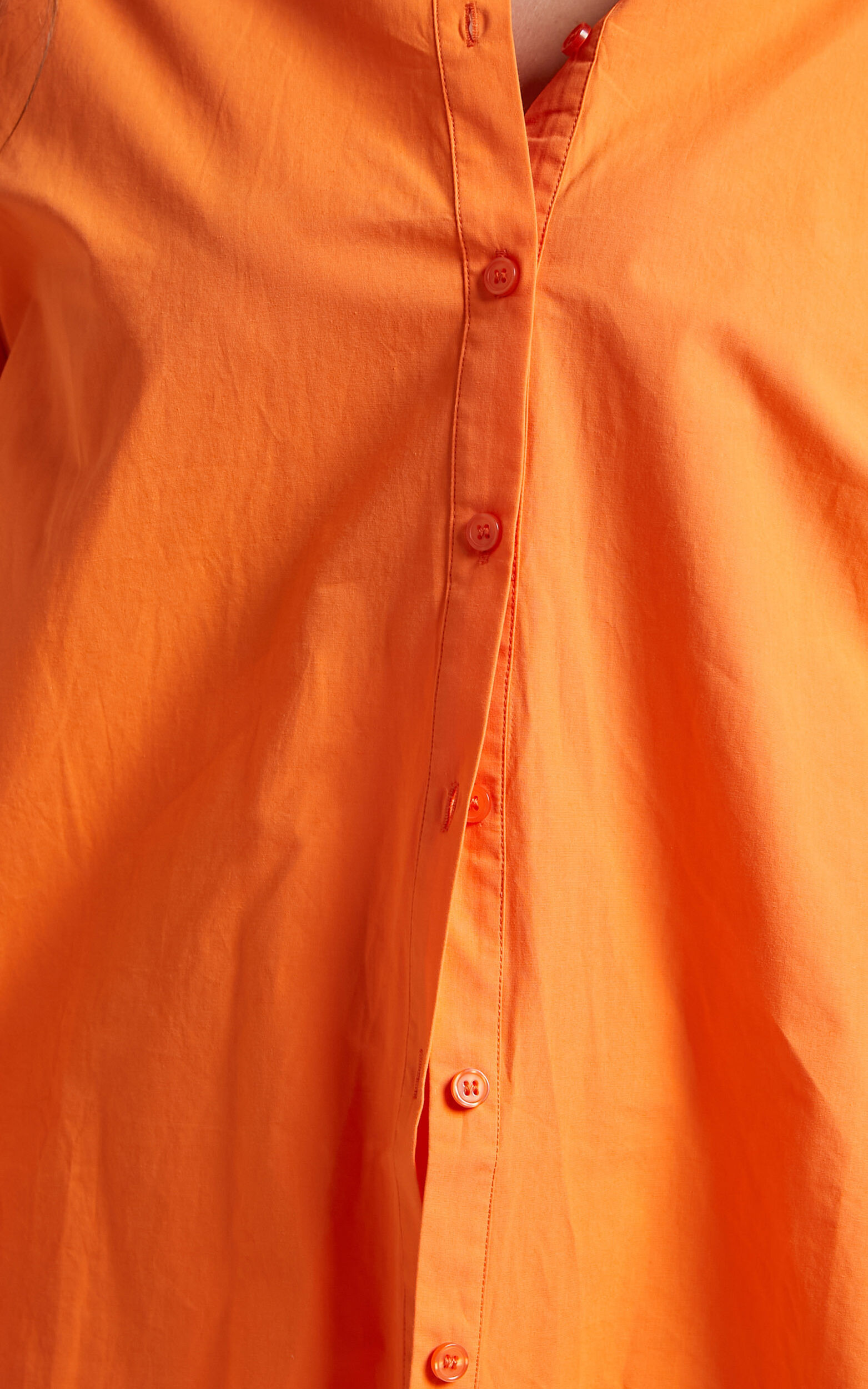 Terah Shirt - Button Up Shirt in Orange | Showpo
