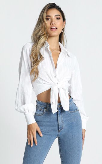 Miss Me Shirt In White