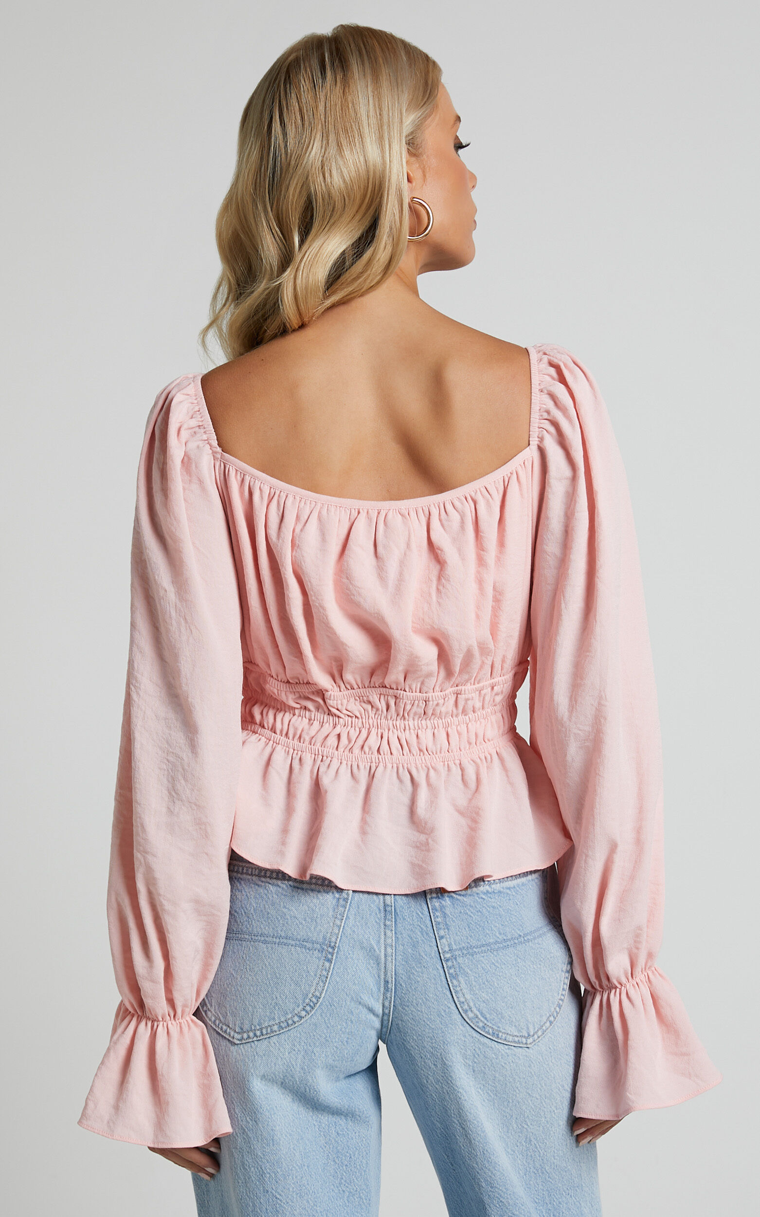 Ruched shop waist top