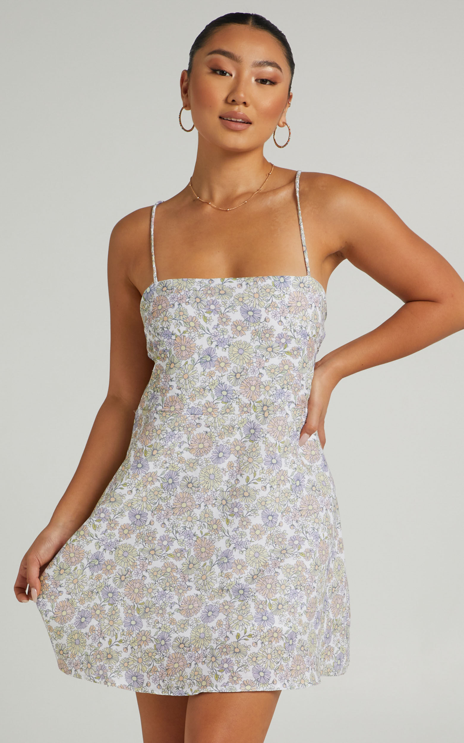 Cools Club 90s Mini Dress in Flower Power Showpo