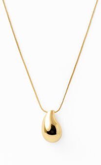 Alva Drop Pendant Necklace in Gold