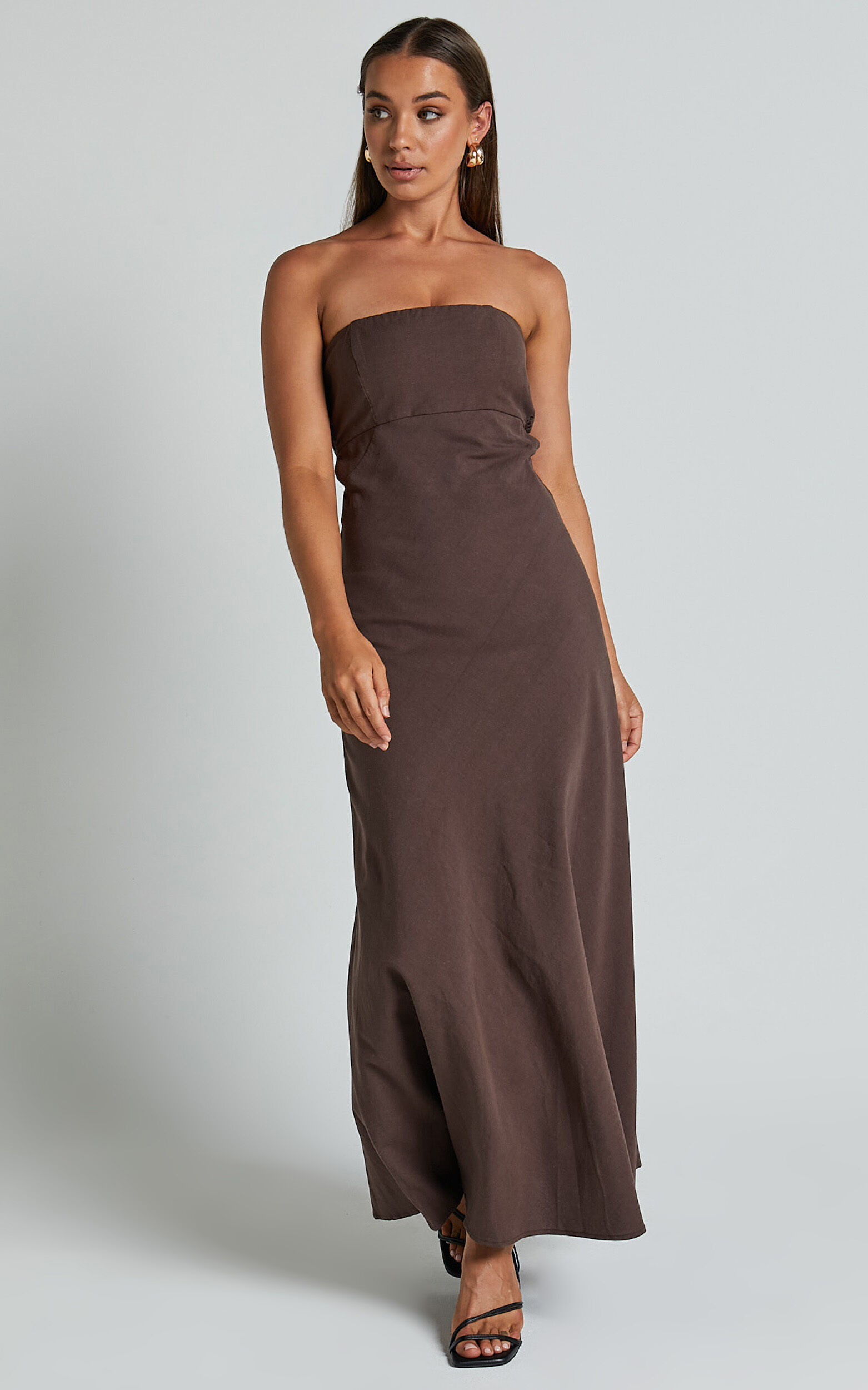 Strapless linen dress discount