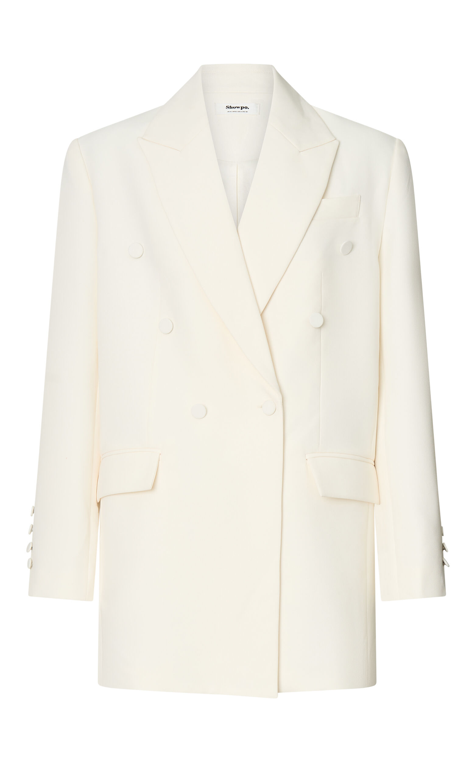 ジャケット CHLOe Tailored double-breasted blazer White CHC23WVE11065 Chloé Tailored Jacket In Cotton Mix Jacquard | Chloé US