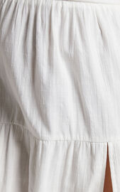 Roella Midi Dress - Tiered Halter Dress in White | Showpo