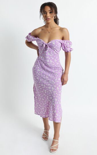 Cece Dress in Purple Floral