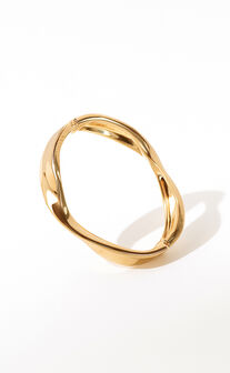 Tisdale Bracelet - Twist Bracelet Cuff in Gold