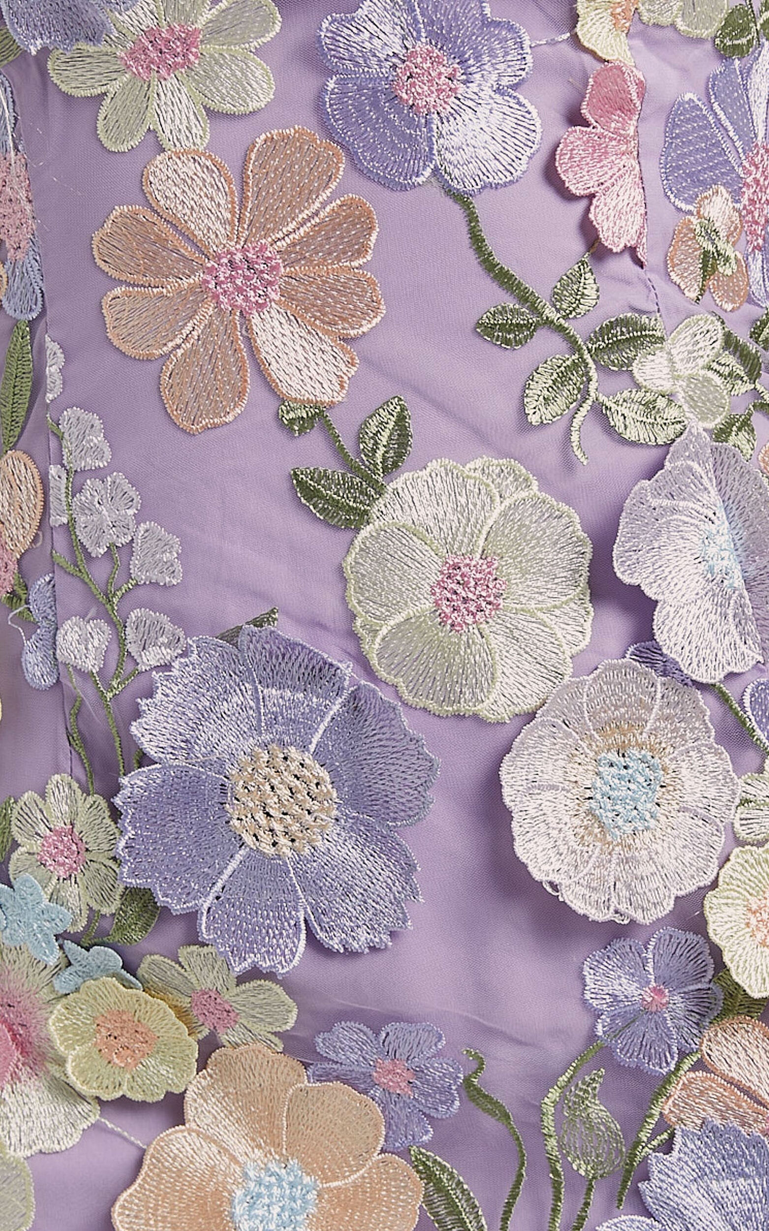 Wren Mini Dress - Strapless Bodycon Garden Flowers Dress in Lilac | Showpo