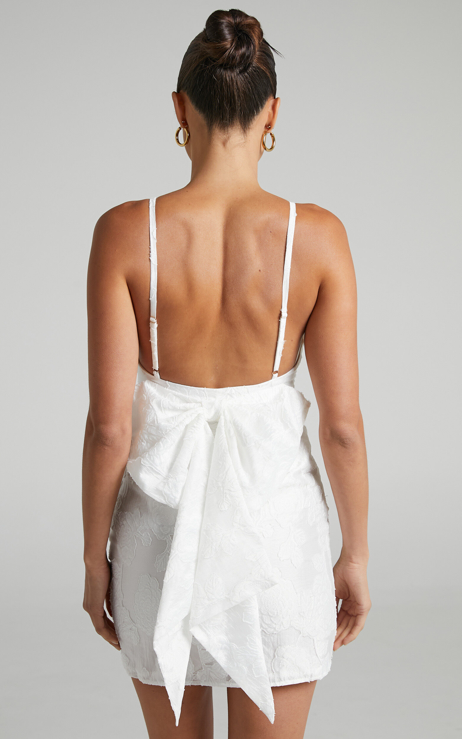 White Bow Back Dress